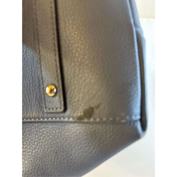 Dooney & Bourke Belvedere & Dust bag gold hook blue leather shoulder bag purse ( - Picture 6 of 16